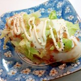 たまドレ/マヨで　レタスとスライスチーズの冷奴